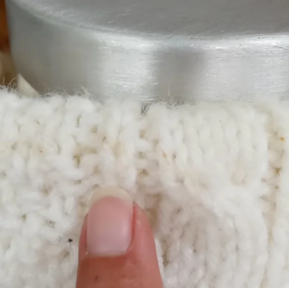 Vintage Ivory Cable Knit Sweater Coat - Picture 9 of 10